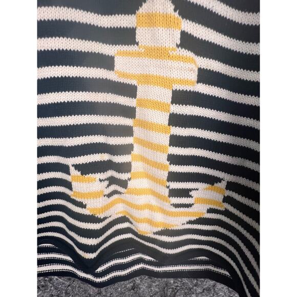 Norton Sweater - Womens PXL- Studio Petites Blue & White Stripe and Anchor - Picture 3 of 5
